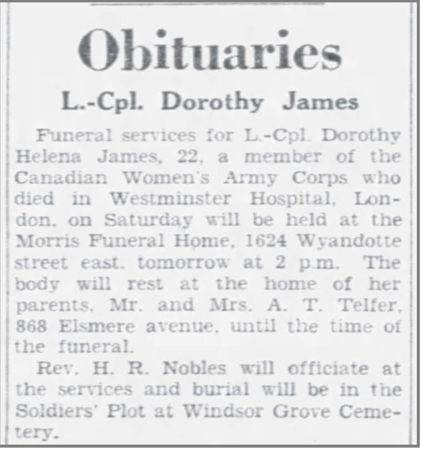 Dorothy Helena James